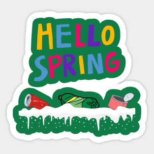 hello spring Sticker